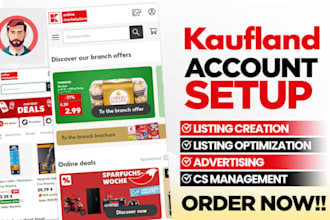 setup and manage kaufland, otto marketplace listings and ads
