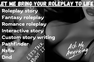 write engaging character roleplay stories and dialogue