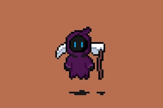 create pixel art characters, objects, icons and retro pixel designs