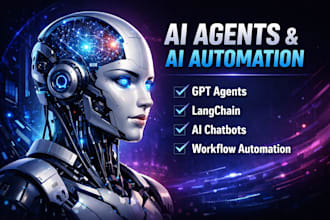 build ai agents, agentic workflows and automation using gpt langchain and API