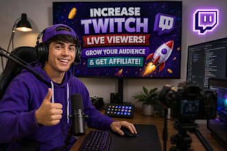 increase twitch live viewers, grow your audience, and reach affiliate