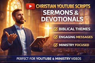 write powerful christian youtube scripts for sermons and devotionals