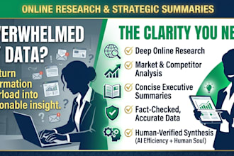 conduct deep online research and provide professional summaries