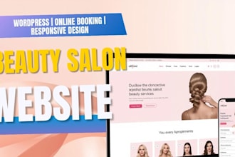 design a professional beauty salon wordpress with booking