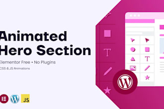 create an animated hero section for wordpress using elementor free