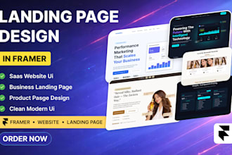 design and build a framer landing page for startup or saas