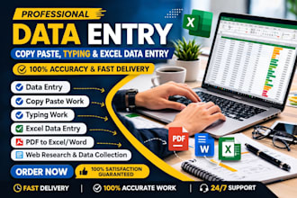 do data entry, copy paste, typing and excel data entry