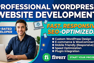 build wordpress website, or blog website as wordpress developer