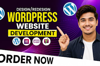 design, redesign wordpress website, develop ecommerce website online store