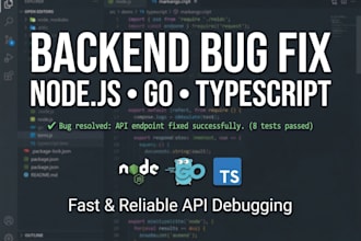 fix your node js, express, typescript or golang backend bug