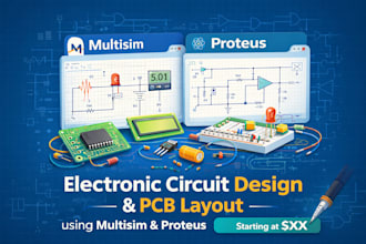 design and simulate electronic circuits using multisim and proteus