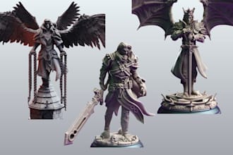 sculpt 3d model 3d miniature warhammer tabletop for 3d printing convert 2d to 3d