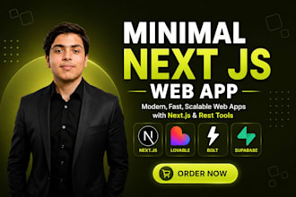 develop a fast minimal web app using next js, bolt, lovable, supabase