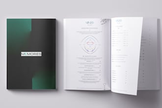 design a professional restaurant or cocktail menu a la carte