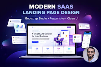 design a responsive landing page using bootstrap 5 and bootstrap studio
