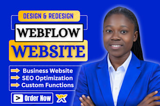 design, redesign webflow website, webflow expert, fix or webflow website design