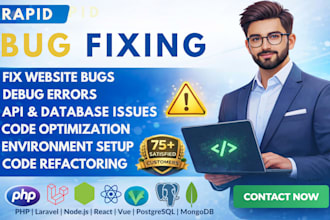quickly fix website bugs debug errors and optimize PHP laravel nodejs code