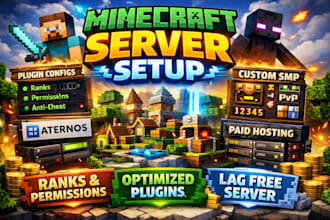 setup and optimize minecraft server with plugins on paid hosting