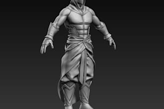 sculpt a 3d character for printing
