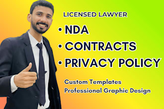 draft legal contracts, nda, privacy policy, terms and conditions