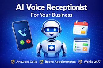 create ai voice receptionist with call handling, booking and CRM