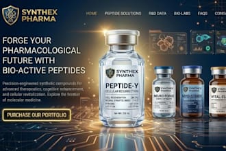 build peptide website peptide store supplement website nutraceutical website