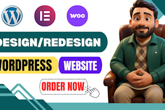 design a professional wordpress website with elementor