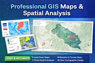 create professional gis maps, spatial analysis, and remote sensing maps