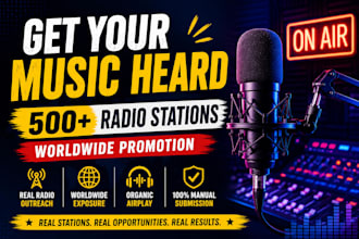 submit your music to 500 radio stations for worldwide promotion