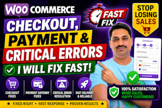 fix woocommerce checkout, payment and critical errors fast stop losing sales