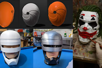 3d print and paint, ship cosplay 3d mask helmet wearable 3d cosplay model stl