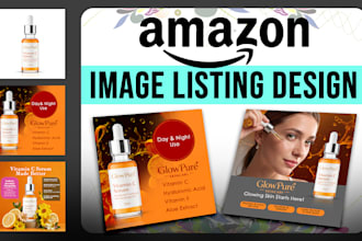 design cosmetic listing image for amazon, product  listing