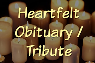 write a heartfelt personalized obituary life tribute