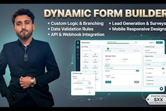 create dynamic survey form builder with conditional logic and validation