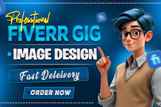 create modern fiverr gig image design for your gig