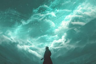 create a dreamy surreal or fantasy music cover