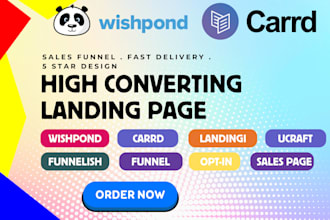 design sales funnel landing page with carrd wishpond landingi ,ucraft funnelish