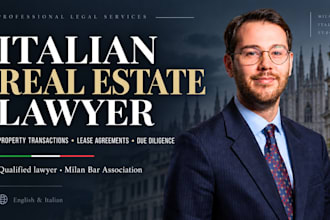 be your italian real estate lawyer and assist with property purchase contracts
