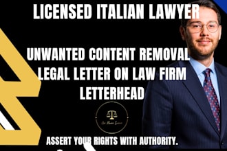 send a legal takedown notice to remove unwanted online content