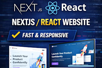 build nextjs landing page fast for startup