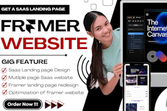 design a framer saas landing page for startups and saas companies