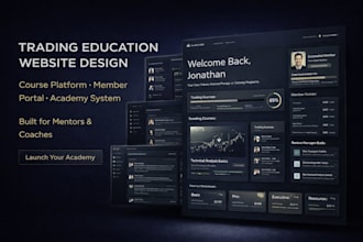 create forex community website with member portal and private dashboard