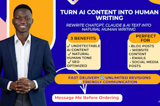 humanize ai generated content and make it undetectable