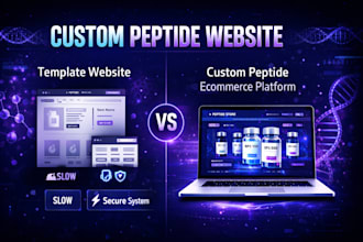build high performance custom peptide or supplement ecommerce website