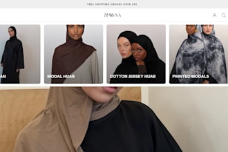 design islamic wears shopify store, abaya website, hijab, jalabiya, abaya store