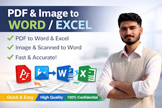 convert pdf to excel, convert pdf to word, image to word, scanned pages