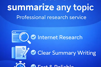 do internet research and create structured summaries