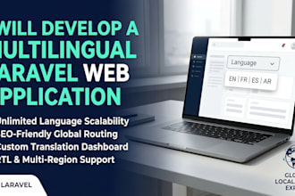 develop a multilingual laravel web application