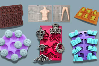 make custom silicone mold for soap, resin candies human body candle product mold