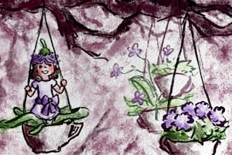 illustrate watercolor art for children books